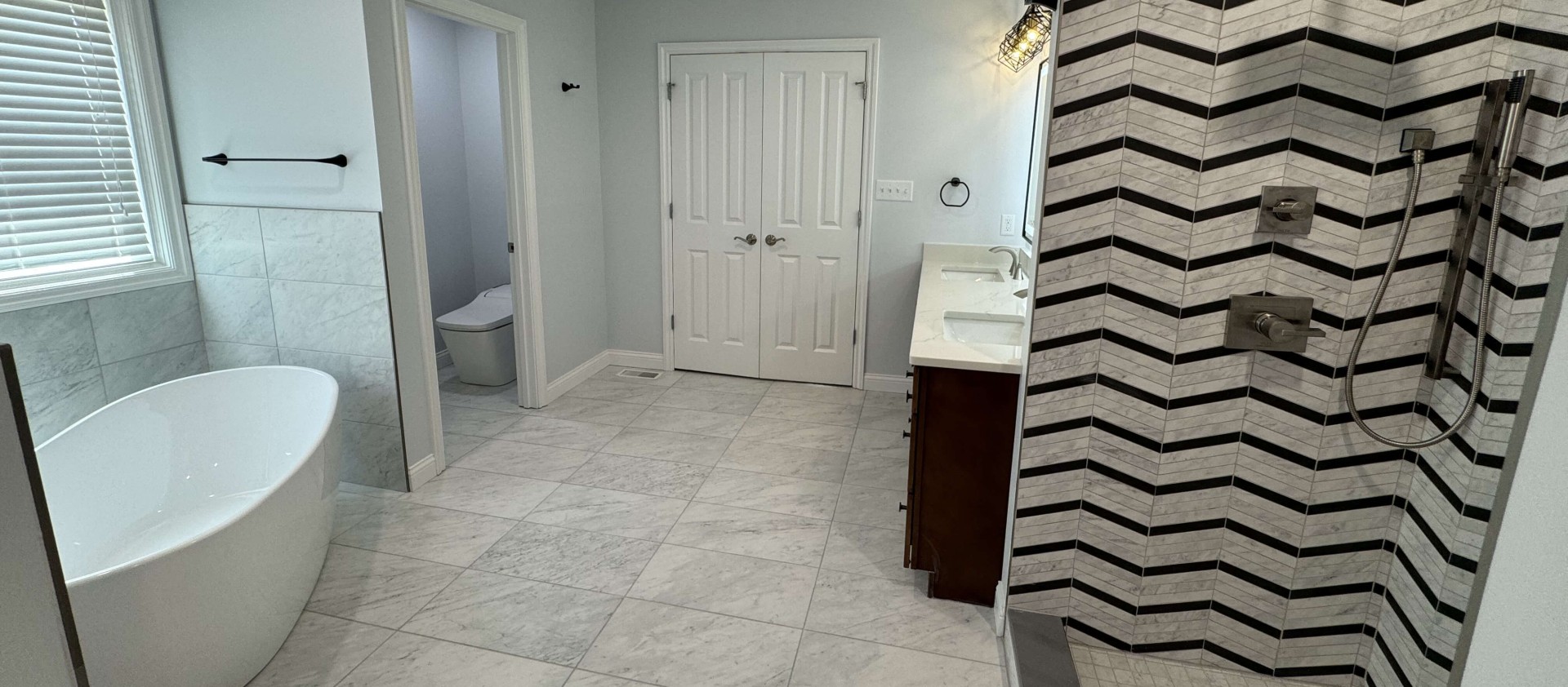 Completed bathroom remodel by MHL Renovations