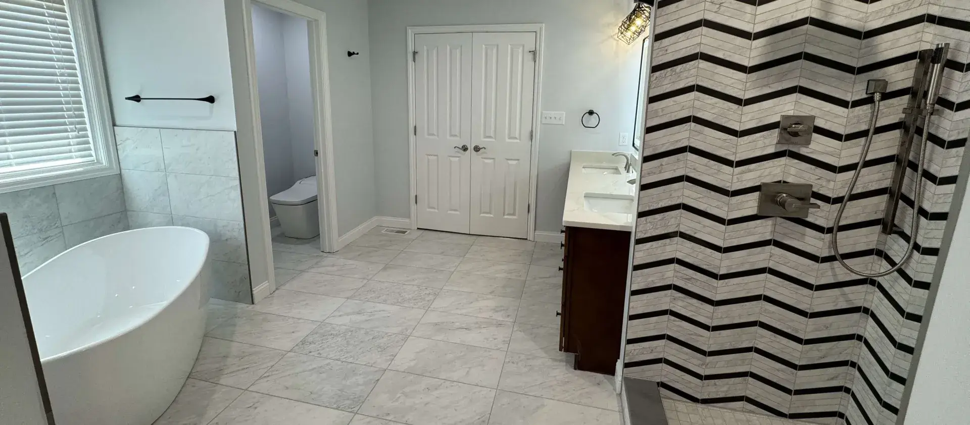 Completed bathroom remodel by MHL Renovations